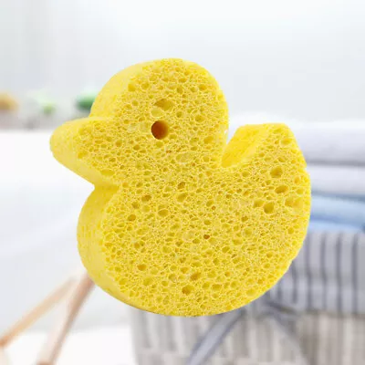 Newborn Bath Sponge Duck Sponges Baby Bath Time Sponge Shower Exfoliator • £6.04