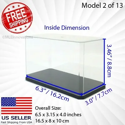 Model Toy Display Case Rectangle Small Clear Plastic Box Dust Proof Car UV • $14.99