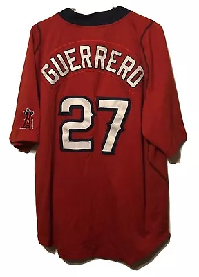 Vladimir Guerrero Los Angeles Angels Authentic Red Nike Dri Fit MLB Jersey Large • $79.99
