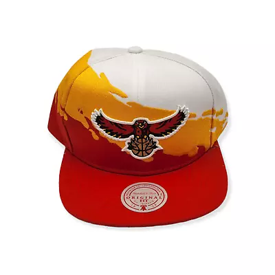 Mitchell & Ness Atlanta Hawks Paintbrush Adjustable Snapback Hat Cap • $38.99