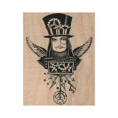 Mounted Rubber Stamp Steampunk Lady's Head Steampunk Steampunk Lady Stamp • $10.45