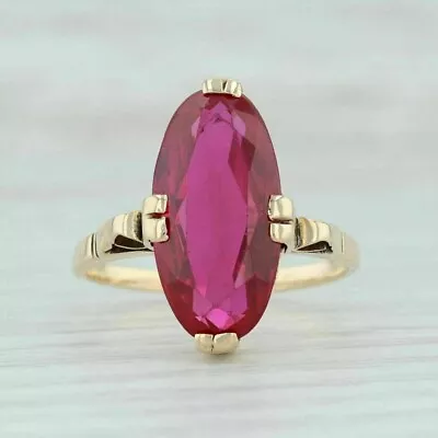 Wedding Ring Vintage 2.50Ct Simulated Red Ruby 925 Sterling Silver Solitaire • $89.72