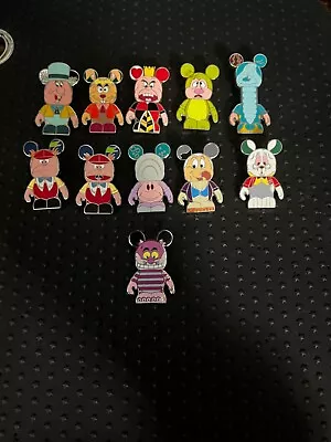 Disney Pin Trading Vinylmation Alice In Wonderland Pin Set Of 8 W/ Chasers • $130