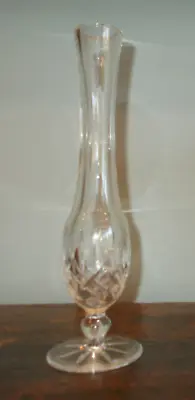 One Waterford Lismore Crystal Single Bud Vase Ireland Vintage Signed Etched • $36.88