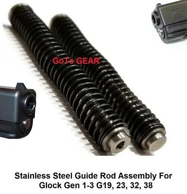 Stainless Steel Recoil Guide Rod With Spring For Glock 19 23 32 38 Gen 1 2 3 • $16.94