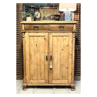 £465 • Buy Antique French Pine Linen Cupboard,  Kitchen Larder, Shoe Storage