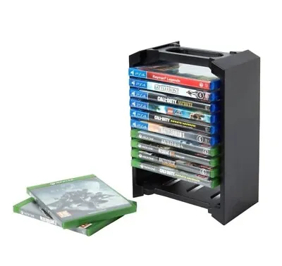 £14.90 • Buy GOODMANS Games Storage Tower For Xbox Ps4 Games Vertical Rack Shelf Standing