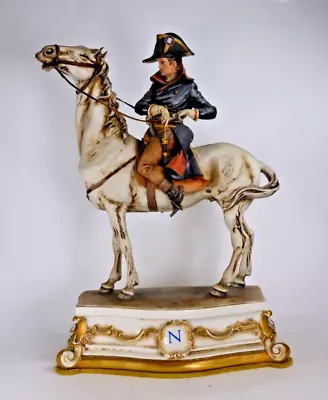 Magnificent Capodimonte Figure Napoleon Bonaparte Upon Horse By Bruno Merli • £275