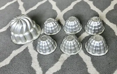 Jelly Mousse Dessert Moulds X 7 Vintage Metal WW2 • £20