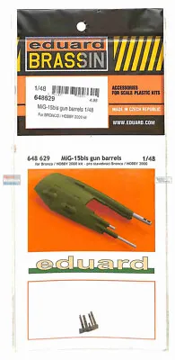 EDU648629 1:48 Eduard Brassin MiG-15bis Fagot Gun Barrels (BNC/H2K Kit) • $9.94