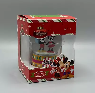 Disney Store Mickey And Minnie Snow Globe 2018 Christmas Holiday • $35