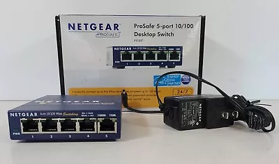 NETGEAR ProSafe 5-Port Gigabit Ethernet Desktop Switch (FS105NA) With PSU • $6
