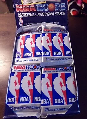 (1) 1990-91 NBA Hoops Series 1 Factory Sealed Wax Pack 15 Cards Per Pack Jordan • $6.95