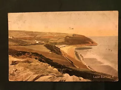 Laxey Bay Isle Of Man 1911 Used Coloured Picture Postcard • £3.95