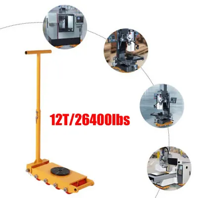 Machine Skate Heavy Duty Machine Dolly Skate+Handle Industrial Moving Equipment • $28.50