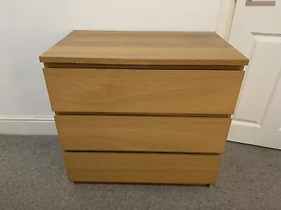 IKEA Malm Chest Of 3 Drawers Excellent Condition • £29