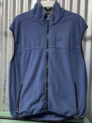 VTG Nike ACG Therma Fit Full Zip Blue Sweater Vest Size Large 2000s Y2K • $19.99