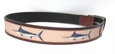 Swordfish Broadbill Predatory Fish Nautical Belt Men's Size 32 • $14.95