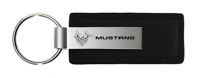 Ford Mustang 45th Anniversary Rectangular Leather Key Chain (Black) • $20.95