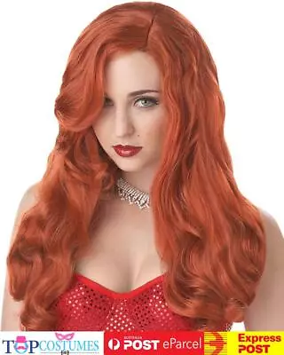 Silver Screen Sinsation Red Mermaid Jessica Rabbit Poison Ivy Costume Wig • $35