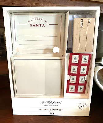 Hearth & And Hand With Magnolia Letters To Santa Stationary Set Rubber Stamp New • $15
