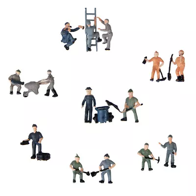 25pcs 1:87 Scale Mini Standing People Worker Figure Toys For Diorama Model • £7.62