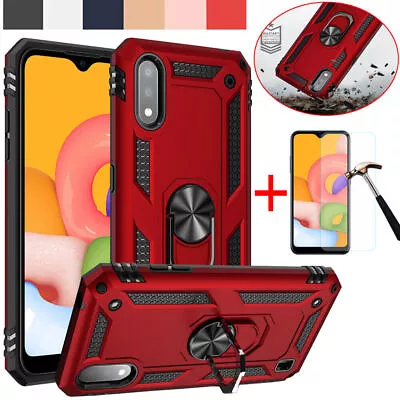 For Samsung Galaxy A01 11 21 51 71 A12 52 A10e Shockproof Case Ring Stand Cover • $7.90