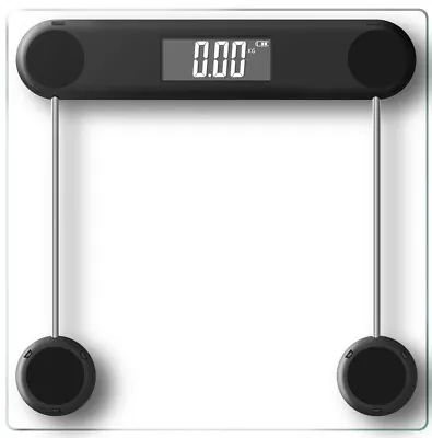 Electronic Digital Backlit Glass Body Bathroom Scale 180KG Scales Gym Weight • $27.99