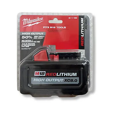 1PCS Milwaukee M18 48-11-1880 8.0 AH Battery 18V XC High Output NEW • $71.26