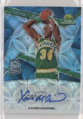 2018 Panini Spectra Signatures Neon Blue Prizm /60 Xavier McDaniel #SG-XMN Auto • $16.64