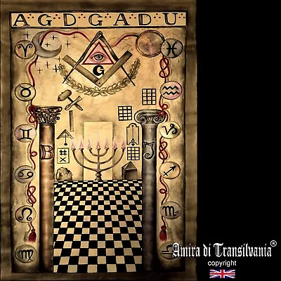 £430 • Buy Contemporary Art Painting Old Master Man Masonic Freemasonry Mason Lodge Symbols