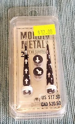 New Morbid Metals 2G Plug And Taper Kit Black White Cross • $9.95