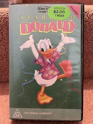 Walt Disney Home Video Starring Donald - Rare VHS Video • $180