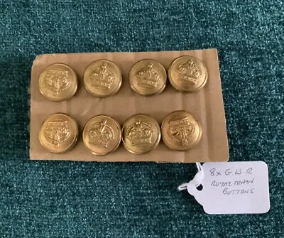 GREAT WESTERN RAILWAY ROYAL TRAIN Buttons X 8 • £40