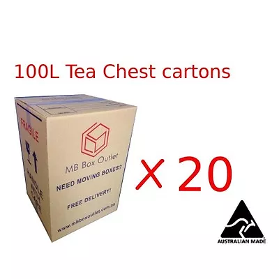 20 Cardboard Packing Boxes Removal Moving Storage Heavy Duty Tea Chest Carton • $79