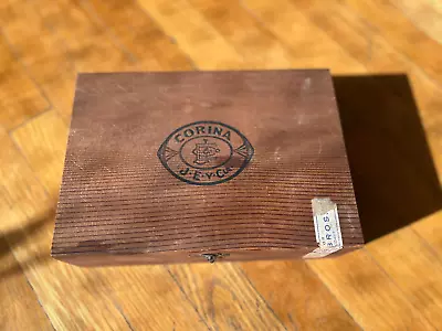 Vintage Corina Jose Escalante & Co Western Shape Wooden Cigar Box Antique • $8