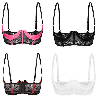 Womens Underwear 1/4 Cup Lingerie Shelf Bra Girlfriend Bralette Underwired Sexy • $9.10