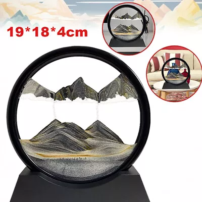 NEW 3D Moving Sand Frame Art Pictures Glass Sandscape In Motion Display Flowing • £10.89