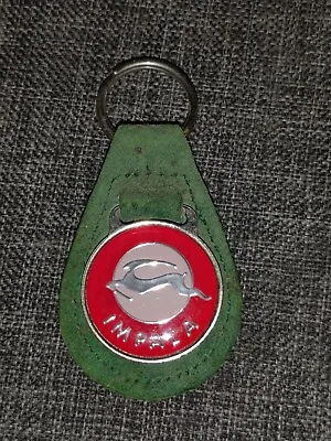 Vtg 1970's Chevrolet Impala Leather Car Key Ring Fob Keychain Key Ring Logo  • $9.99