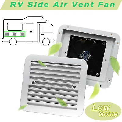12V RV Caravan Side White Air Trailer Vent Ventilation Cooling Mute Exhaust Fan • $28.19