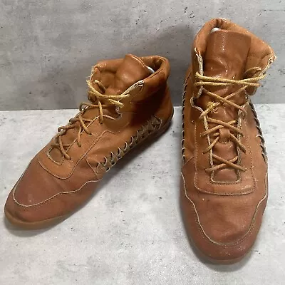 Rare Vintage Candies Ankle Booties Leather Womens Size 9M Vented Tan Camel Brown • $71.97