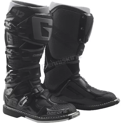 Gaerne Black/Gray SG-12 Boots ( Mens Size 12 ) 2174-071-012 • $512.99