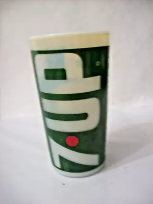 7 UP Glass Tumbler White Milk Glass With Dark Green  The Uncola  • $15.50
