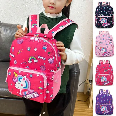 $20.39 • Buy Girls Backpack School Bag For Childrens Kids Unicorn Cartoon Rucksack Large Bags