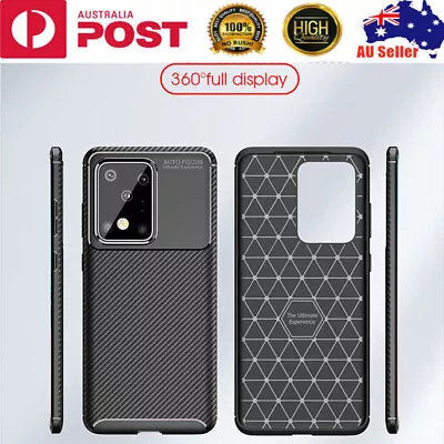 For Samsung Galaxy S20 Ultra Note 10 9 8 S10 S9 S8 Plus Carbon Fiber Case Cover • $7.68