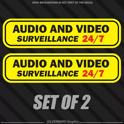 Surveillance Sticker Audio Video Camera Recording Vehicle Caution Notice Safety • $3.99