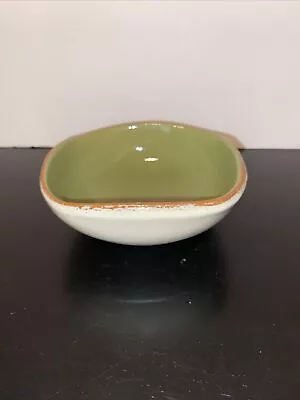 Vietri Cucina Fresca Italy Coupe Cereal Bowl 5.5  Square Cream/Green NEW • $40