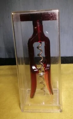 £15 • Buy Screwpull Table Top Wine Bottle Opener Corkscrew Original Red PERSPEX 