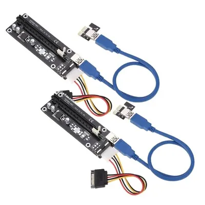 2- PACK USB 3.0 PCI-E PCI Express 1x To 16x Riser Board Card Adapter SATA • $5.89