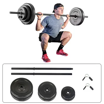 Barbell 45 LBS Weight Set With Bar For Home Fitness Workout Gym • $54.99